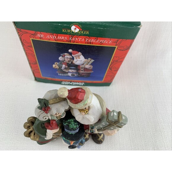 Kurt S. Adler Mr. & Mrs.‎ Santa TablePiece Snowtown Village Snowman With Box - Picture 6 of 11